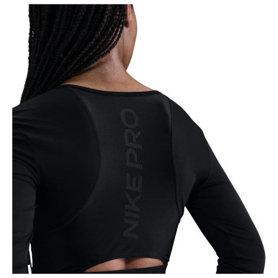 Nike Γυναικεία μακρυμάνικη μπλούζα Pro Dri-FIT Cropped Long-Sleeve Top Nike Γυναικεία μακρυμάνικη μπλούζα Pro Dri-FIT Cropped Long-Sleeve Top